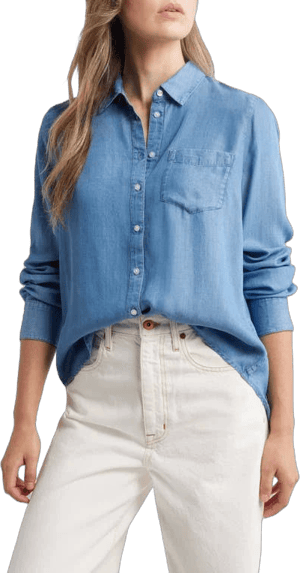 Caslon Chambray Button-Up Shirt