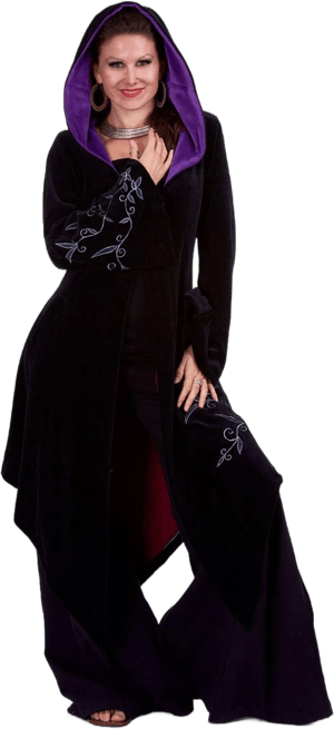 Women's Gothic Faerie Velvet Cloak Jacket