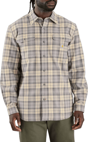 Carhartt Men's Loose Fit Heavyweight Plaid Flannel Shirt