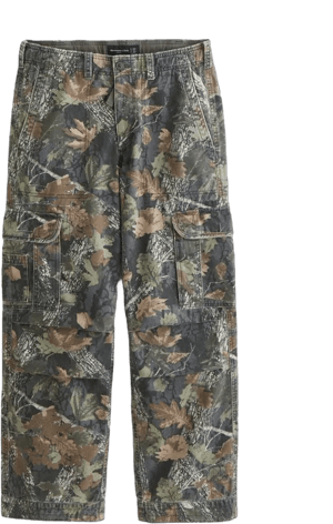 Abercrombie & Fitch Men's Baggy Camo Cargo Pants