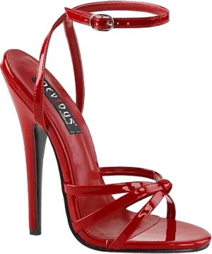 Pleaser DOMINA-108 Stiletto Patent Wrap Around Sandals