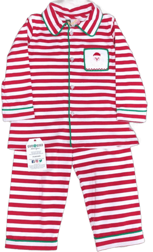 Glam & Grace Boutique Boys Santa Smocked Knit Set