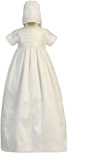 Swea Pea & Lilli Jamie Raw Silk Heirloom Christening Gown with Hat