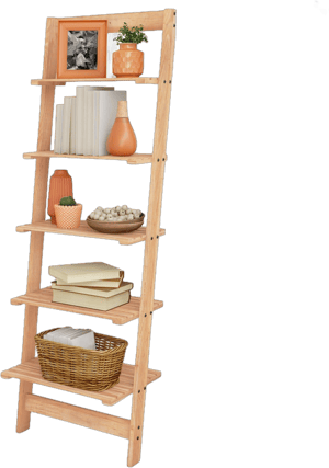 5-Tier Ladder Bookshelf Lavish Home