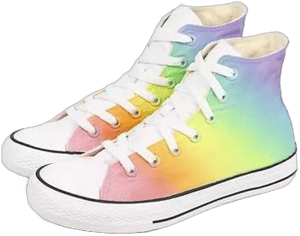 New Graffiti Rainbow High Top Canvas Shoes | Trendy Hand Painted Couple Shoes | All-match Sport Sneakers, Women's, Size: EU 39