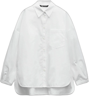 Zara Women's Oversized Vent Shirt