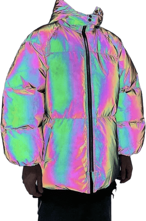 Holographic Puffer Jacket