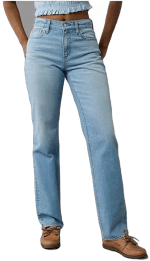 Ae Stretch Super High-Waisted Straight Jean