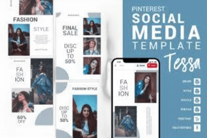 Fashion Pinterest Templates | Digital Files from Creative Fabrica