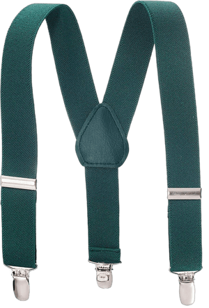 Hold'Em Holdem Kids Boy Genuine Leather Crosspatch Suspenders