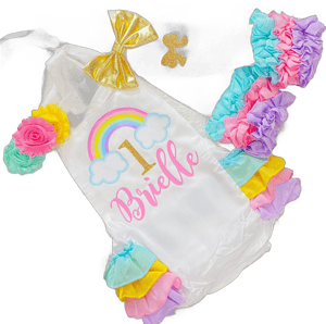 Rainbow 1st Birthday Romper