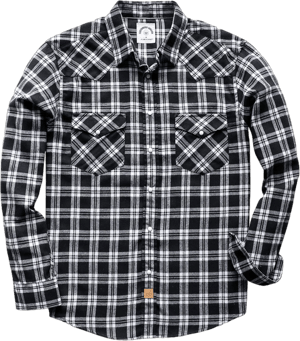 Dubinik Men's Long Sleeve Western Cowboy Pearl Snap Shirt