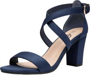 Trary Women's Block Heel Sandal with Ankle Strap