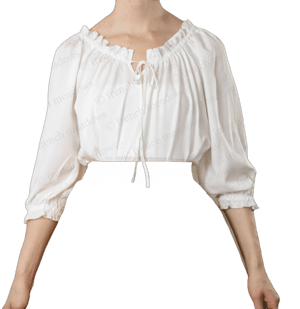 FrenchMeadows Victorian Off Shoulder Ruffle Cotton Blouse