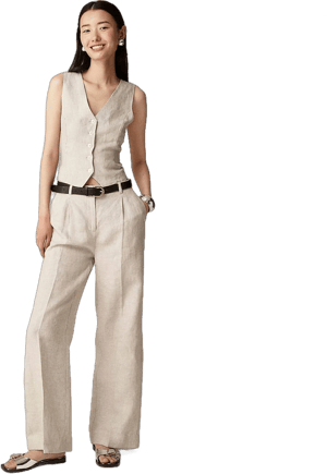 J.Crew Women's Wide-Leg Linen Pants