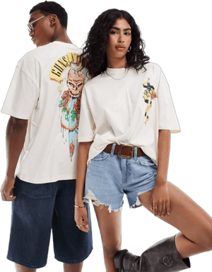 ASOS DESIGN Oversized Band T-shirt with Guns N' Roses Prints