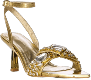 Azalea Wang Lethe Rhinestone Embellished Stiletto Sandals