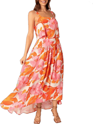 Petal & Pup Lulu Floral Print Two-Piece High-Low Dress