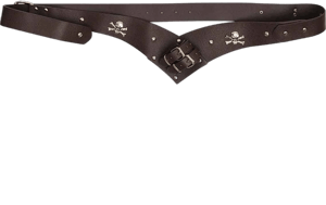 Neptune Trading Leather Pirate Sheath Belt with Skulls