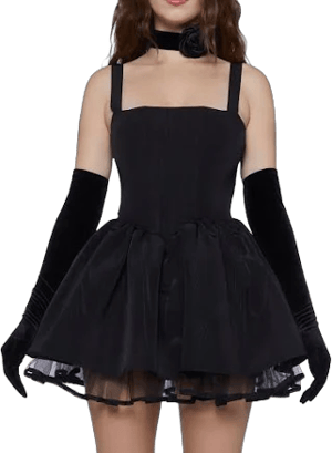 Sugar Thrillz Magic Moves Corset Dress- Black - BLACK / XX-Small