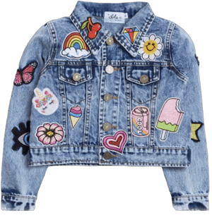 Lola + the Boys All About The Patch Crop Denim Jacket