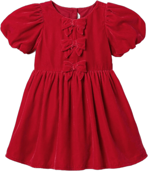 JNJ Velvet Bow Dress