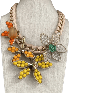 Beaded Floral Motifs Necklace