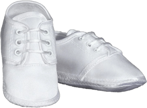 Little Things Mean A Lot Baby Boys Satin Oxford Christening Shoes