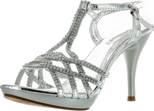 Delicacy Womens Essential74 Open Toe Rhinestone Strappy Stiletto High Heel Sandal Shoes