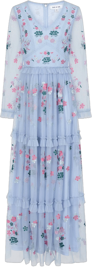 Frock and Frill Women's Linnea Floral Embroidered Maxi Dress