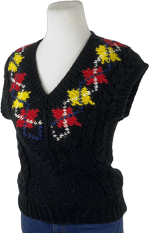 80s Argyle Knit Sweater Vest