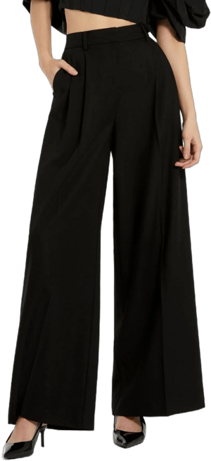 Mac Duggal Women's Classic Crepe Wide-Leg Work Trousers