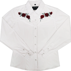 White Horse Women's Roses Western Shirt