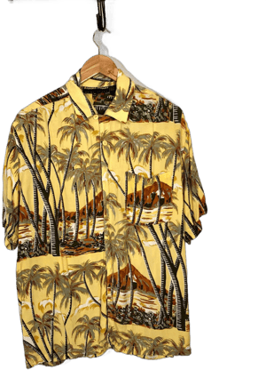 Retro Vintage Hawaiian Print Short Sleeved Shirt