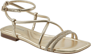 Marc Fisher Women's Lakity Strappy Square Toe Flat Sandals