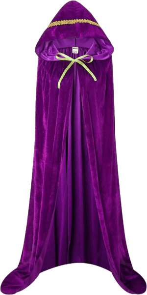 OurLore Unisex Full Length Hooded Robe Cloak Long Velvet Cape Cosplay Costume 59 inch