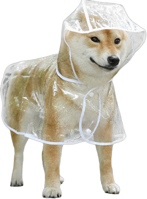 Dog Raincoat, Transparent Waterproof PVC Pet Rain Poncho, S Size, Unisex, Outdoor, All Seasons, Durable