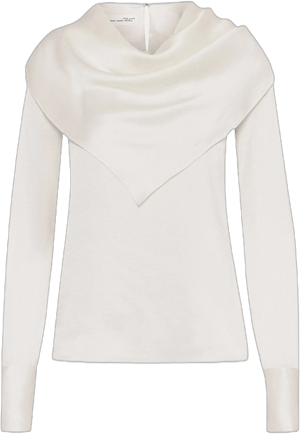 Oscar de la Renta Draped Silk Blouse