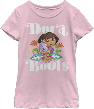 Dora the Explorer Hugging Dora and Boots Graphic T-Shirt