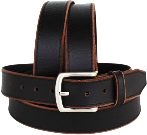 Challenger Horsewear 53-54  Handmade Heavy Duty Men's Dress Casual Cow Leather Belt Black 2629RS