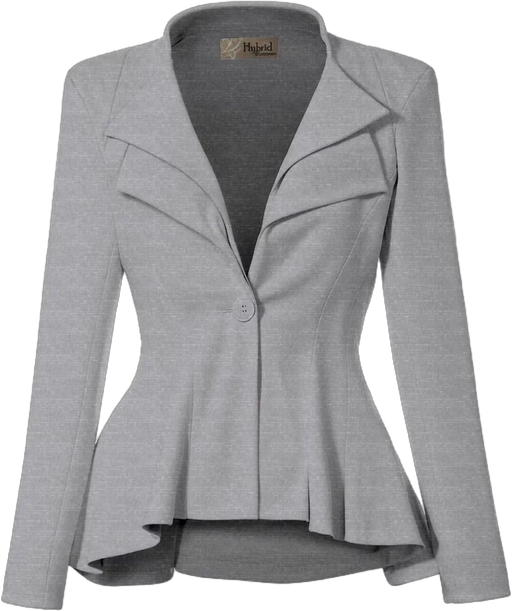 Hybrid & Company Women's Double Notch Lapel Peplum Blazer