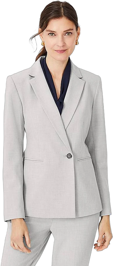 Ann Taylor Women's Fitted Double Breasted Bi-Stretch Blazer