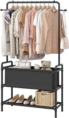 Calmootey 3-in-1 Clothing Rack with Storage Bag