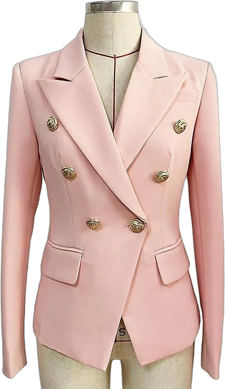 Women's Slim Fitting Double Breasted Blazer Jacket