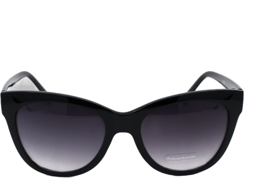 SA106 Womens Classic 90s Horned Cat Eye Plastic Mod Sunglasses Black Smoke