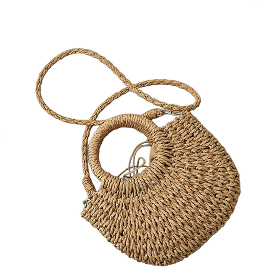 MEHOOM Straw Bag Boho Woven Bag with Handles, Stylish Shoulder Bag,Summer Woven Beach Tote Bag, Boho Bag, for Women Girls ,Outdoor Vacation