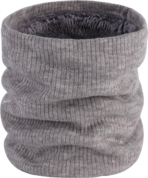 Link Fleece Lined Neck Gaiter Keeps Face Neck Warm Great For Cold Weather Skiing Men & Women Fleece Scarf Thick Windproof-Lt Gray