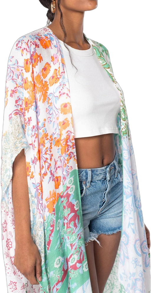 Breezy Lane Women's Floral Print Kimono Cardigan