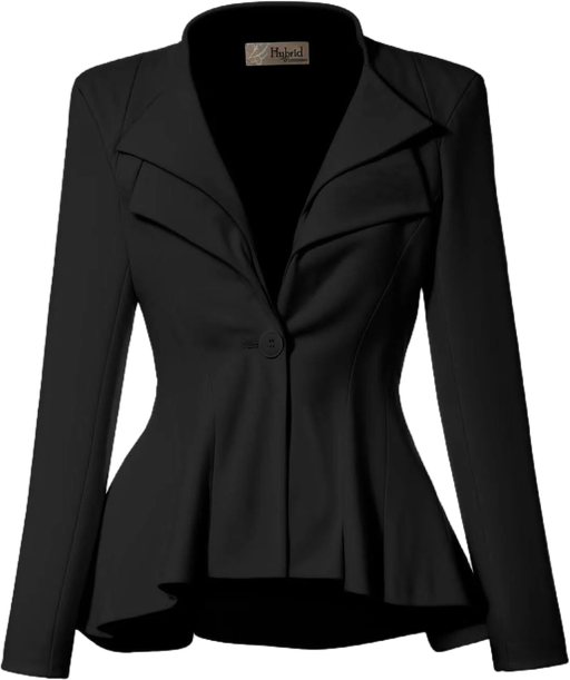 Hybrid & Company Women's Double Notch Lapel Peplum Blazer