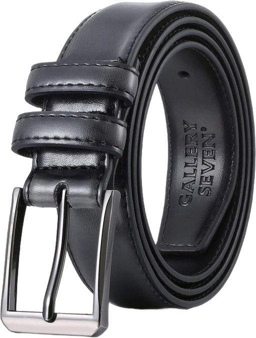 Gallery Seven Men's Traditional Single Leather Belt - Black, Size: 32 (Waist: 30)